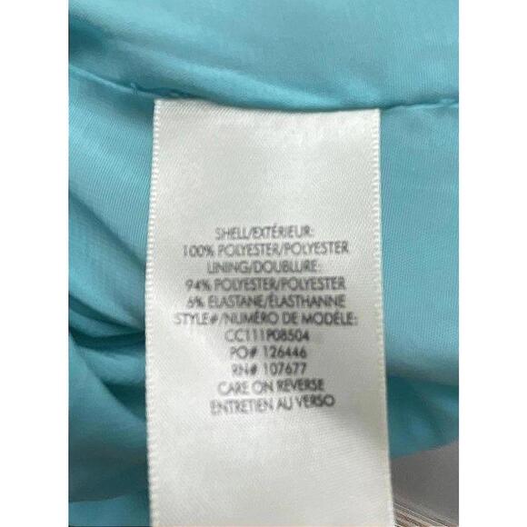 $440 NWT Alice + Olivia Beach Aqua Floral Mae Tiered Midi Maxi Dress Size 0 XS - Picture 7 of 8